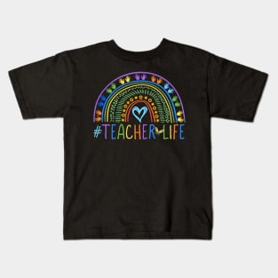 Teacher Life Colorful Teachers Design Kids T-Shirt